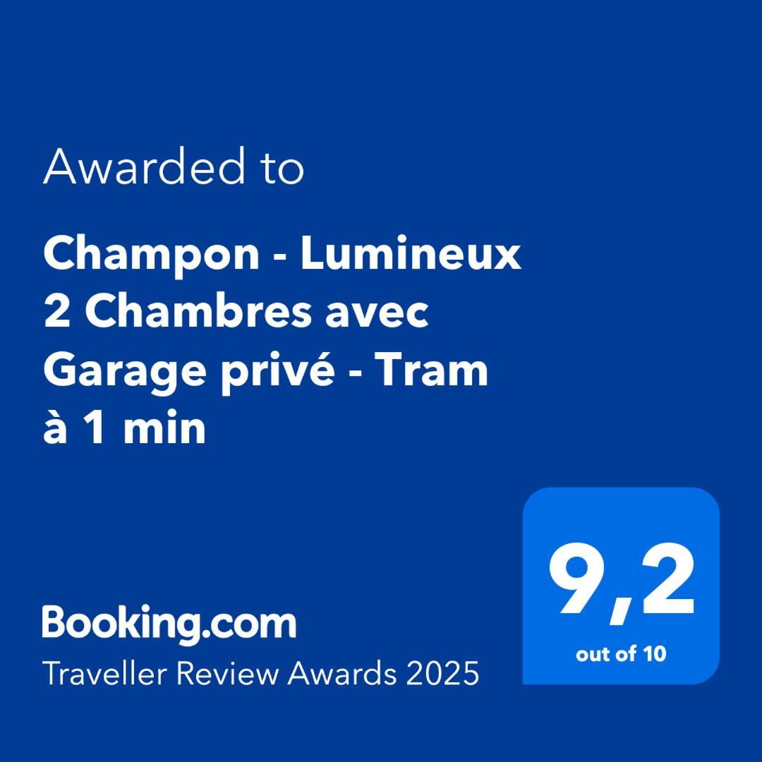 Champon - Lumineux 2 Chambres Avec Garage Prive - Tram A 1 Min Grenoble Eksteriør billede